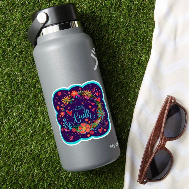 Have Faith Floral Trendy Fun Inspirivity Sticker (Creator Uploaded)