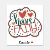 Have Faith Hearts Inspirivity Trendy Sticker  (Sheet)