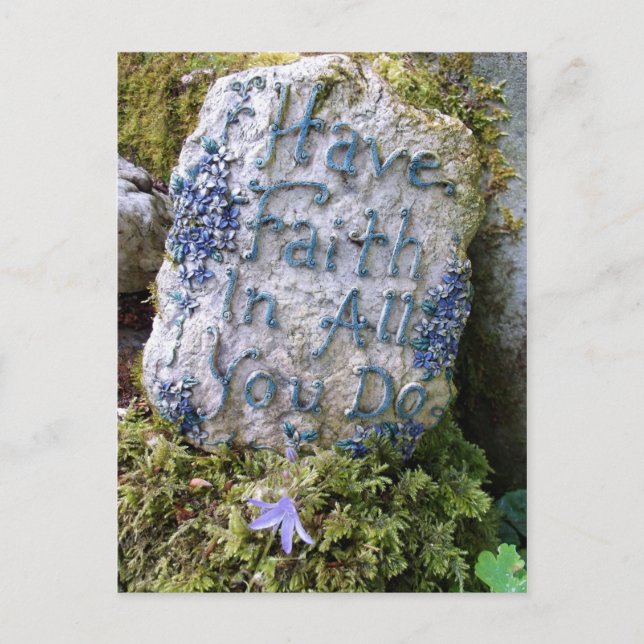 Have Faith in All You Do Inspirational Message Postcard (Front)