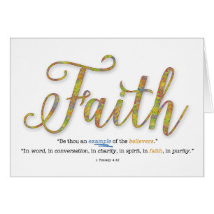 Have Faith Typography 1 Timothy 4:12 Scripture