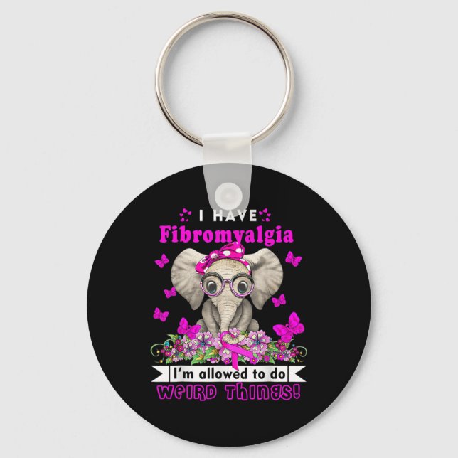 Have Fibromyalgia Awareness 1  Key Ring (Front)