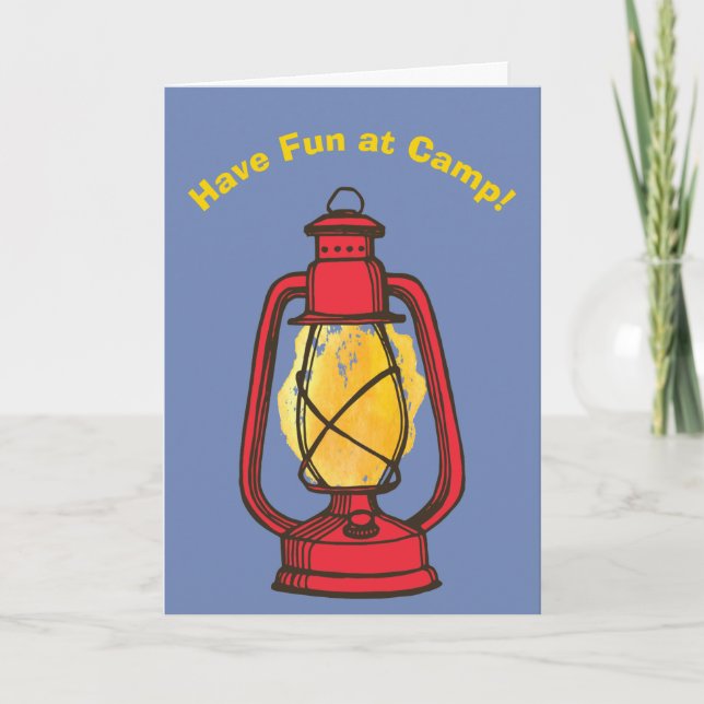 Have Fun At Camp Red Lantern Greeting Card (Front)