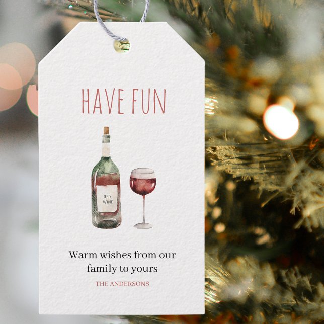 Have Fun | Christmas Drink  Gift Tags (Creator Uploaded)