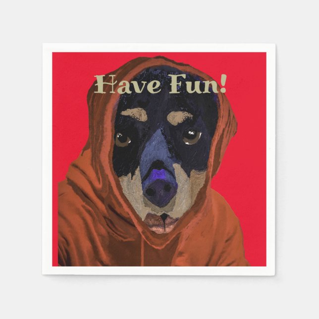 Have Fun Rottweiler Napkins (Front)