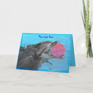 Have fun with a dolphin (template 2) card