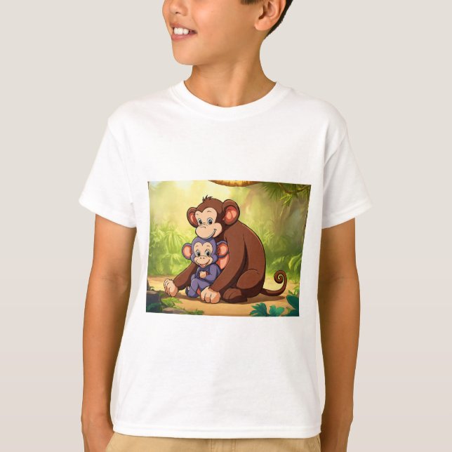 Have fun with monkeys with this tshirt  (Front)