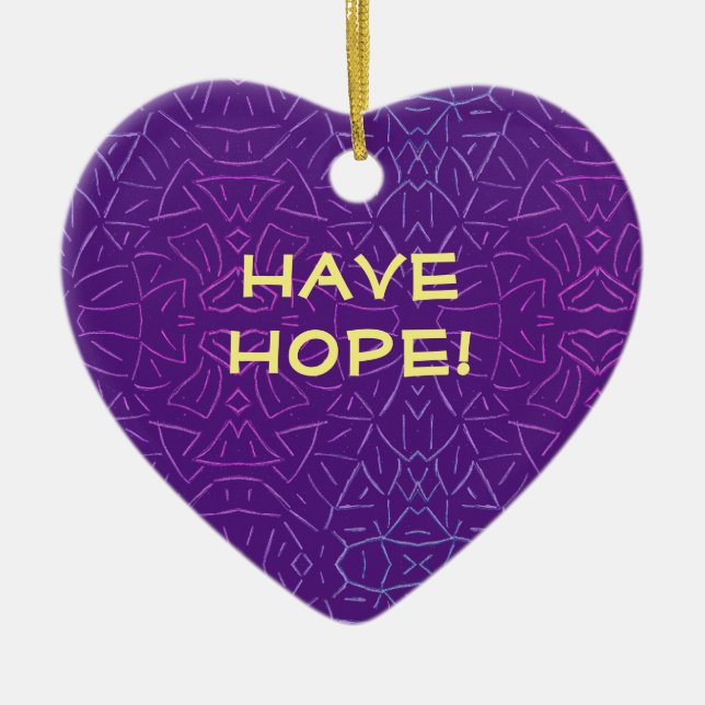 Have Hope!   Ceramic Tree Decoration (Front)