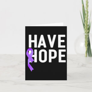 Have Hope Purple Ribbon Overdose Awareness End Add Card