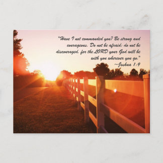 "Have I not commanded you? Be strong and courageou Postcard