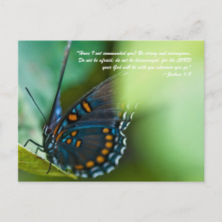 "Have I not commanded you? Be strong and courageou Postcard
