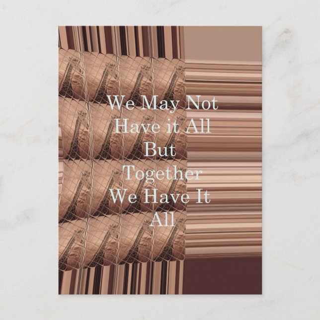 Have it all Giraffe Safari  Hakuna Matata woven so Postcard (Front)