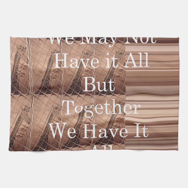 Have it all Giraffe Safari  Hakuna Matata woven so Tea Towel (Horizontal)