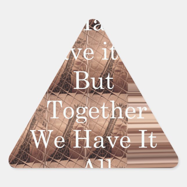 Have it all Giraffe Safari  Hakuna Matata woven so Triangle Sticker (Front)