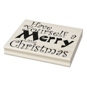 Have Merry Christmas Holiday Rubber Stamp