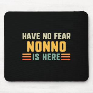 Have No Fear Nonno Is Here Funny Vintage Retro Mouse Pad