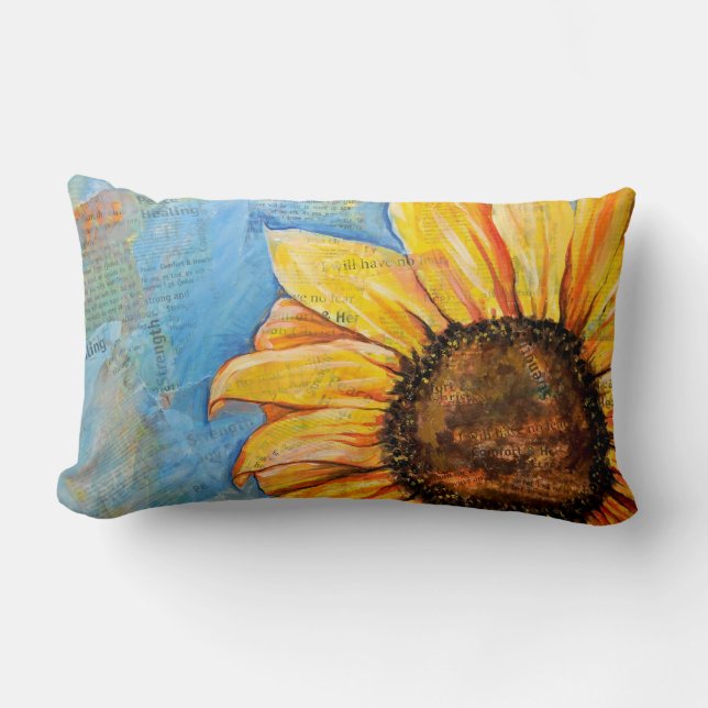 Have No Fear Sunflower Lumbar Pillow (Front)
