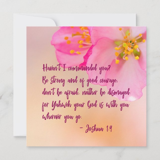 Have Not I Commanded You Christian Floral (Front)