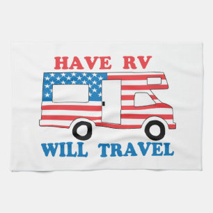 Have RV Will Travel America Tea Towel