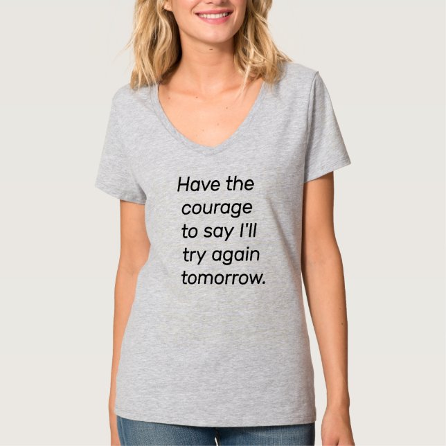 Have The Courage Women's Basic V-Neck T-Shirt (Front)