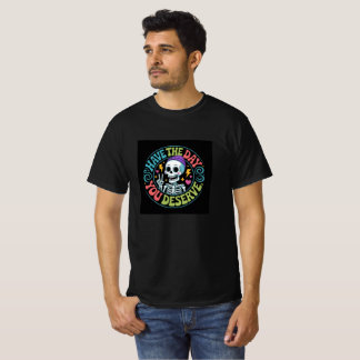 Have The Day You Deserve - Groovy Retro Skeleton T-Shirt