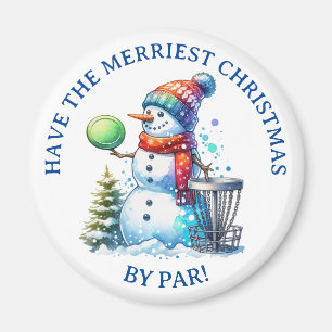Have the Merriest Christmas by Par Disc Golf Magnet