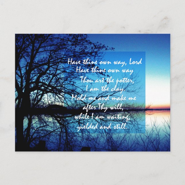 Have Thine Own Way Lord Hymn Postcard (Front)