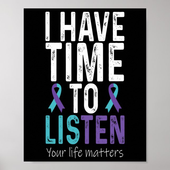 Have Time To Listen - Suicide Prevention Awareness Poster (Front)