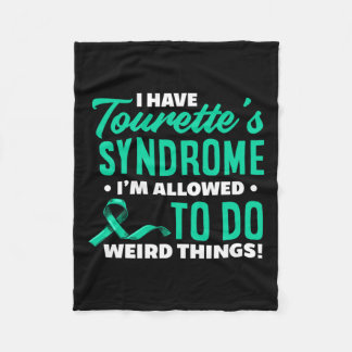 Have Tourette's Syndrome Fun Tourette Syndrome  Fleece Blanket