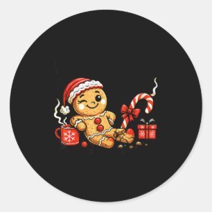 Have tried icing gingerbread for women nurse xmas classic round sticker
