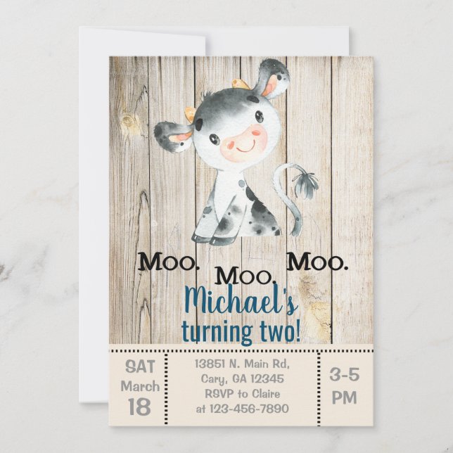Have you heard the moos cow invitation. invitation (Front)