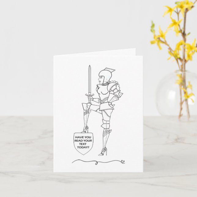 "Have You Read Your Text Today?"  Card (Yellow Flower)