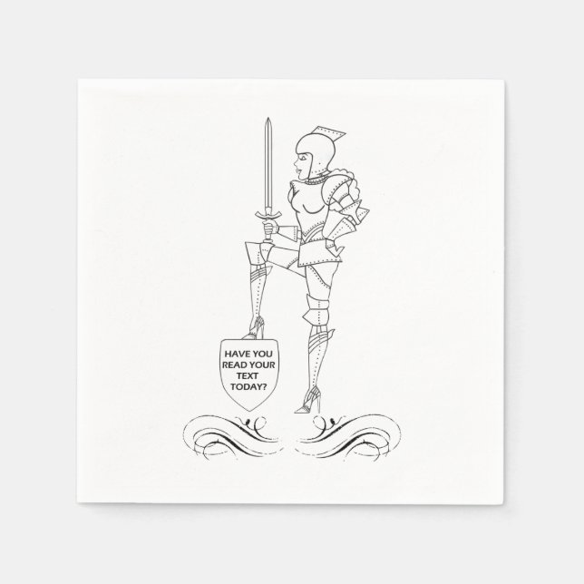 "Have You Read Your Text Today?” Napkin (Front)