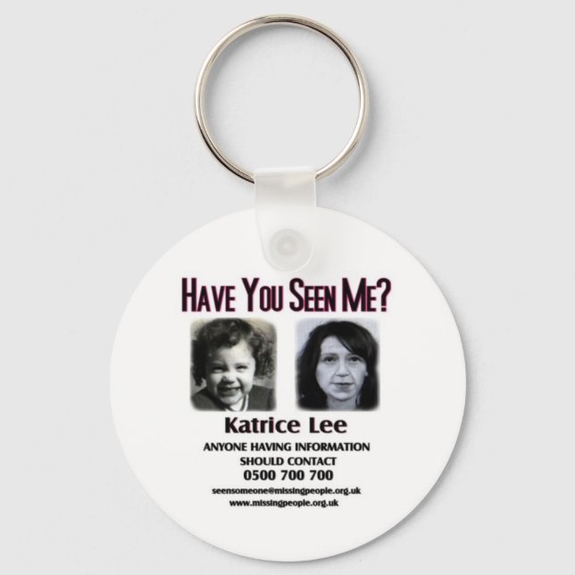 Have You Seen Me Katrice Lee Keychain (Front)