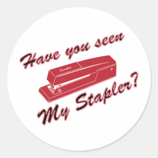 Have you seen my stapler? classic round sticker