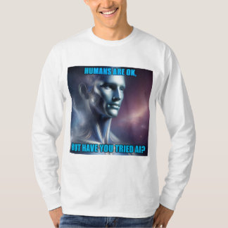 Have you Tried AI - Men's White Long Sleeve Tee