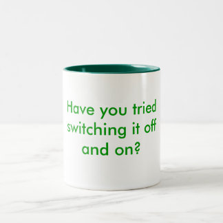 Have you tried switching it off and on? Two-Tone coffee mug