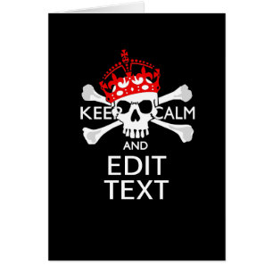 Have Your Text Keep Calm Crossbones Skull