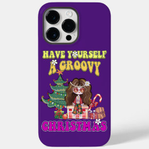 HAVE YOURSELF A GROOVY CHRISTMAS funny 70's style  Case-Mate iPhone 14 Pro Max Case