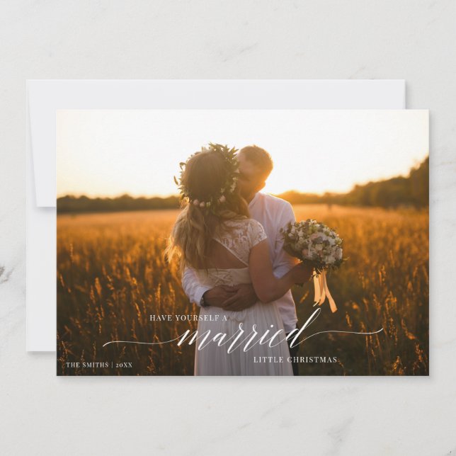 Have Yourself A Married Little Christmas Holiday Card (Front)