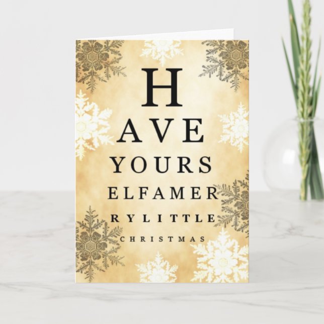 Have Yourself A Merry Christmas Eye Chart Card (Front)
