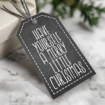 Have Yourself a Merry Little Christmas chalkboard<br><div class="desc">A merry and bright Holiday greeting. An illustration with some whimsy and festive season symbols. The back of the card includes a place to write names.</div>