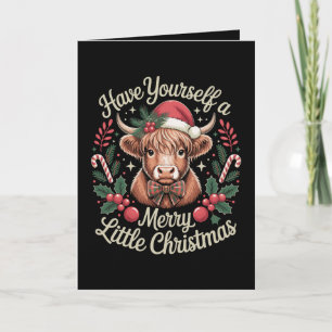 Have Yourself A Merry Little Christmas Cow Xmas Card