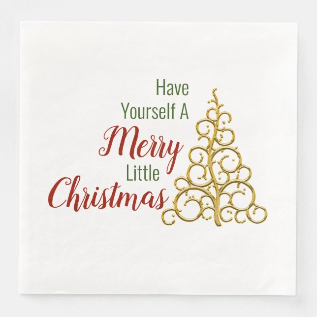 Have Yourself A Merry Little Christmas Napkin (Front)