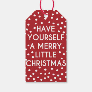 Have Yourself A Merry Little Christmas Polka Dot Gift Tags