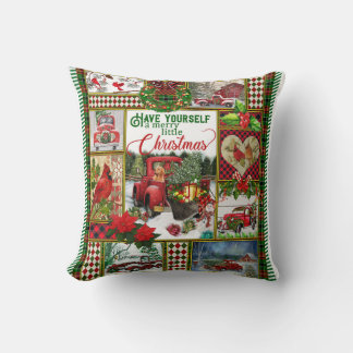 Have Yourself A Merry Little Christmas Red Truck Cushion