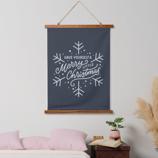 Have Yourself a Merry Little Christmas - Snowflake Hanging Tapestry (Bedroom)