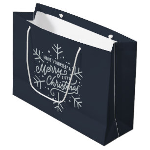 Have Yourself a Merry Little Christmas - Snowflake Large Gift Bag