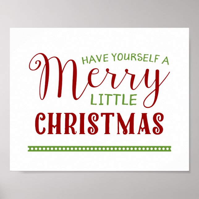 Have Yourself A Merry Little Christmas Song Poster (Front)