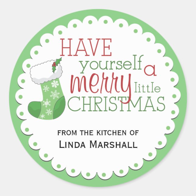 Have Yourself a Merry Little Christmas Sticker (Front)