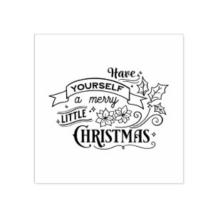 Have Yourself A Merry Little Christmas Winter Rubber Stamp